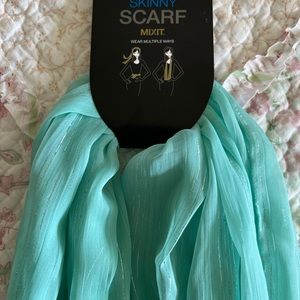 Seafoam green long scarf